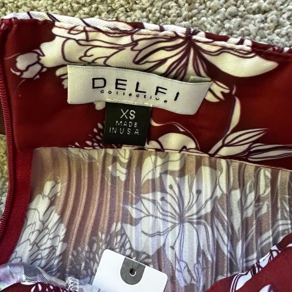 anthropologie delfi collective carlyn pleated midi skirt xs nwt - Picture 5 of 7